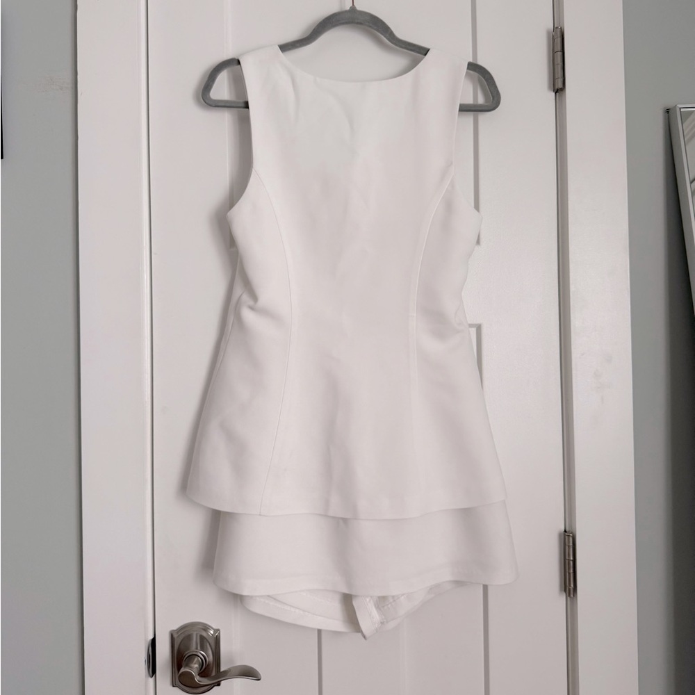 Amanda Uprichard Kya Romper Dress Ivory White NEW with tag - Picture 4 of 7
